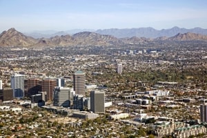 Overlooking the city of Mesa AZ