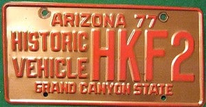 Az License Plate for Classic Car Title Loans Glendale - Phoenix Title Loans